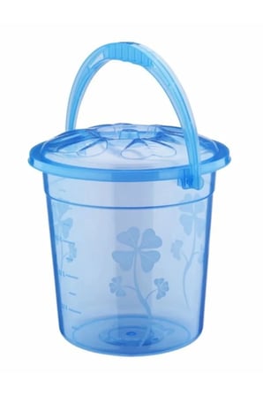 Şeffaf Plastik Su Kovası 20 Litre Kulplu Çok Amaçlı Kova