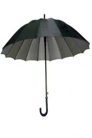 Kırılmayan Baston Saplı 16 Telli Siyah 80 Cm Şemsiye