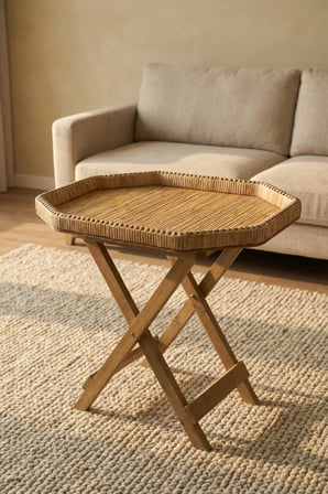 Katlanabilir Rattan Sehpa