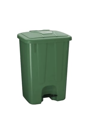 SY-4260 Yeşil Köşeli Pedallı Çöp Kovası 65 litre 08719