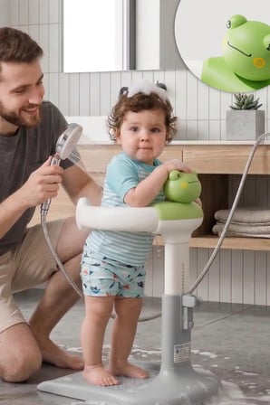 HoldMe Bebek Banyo Duş Standı Yeşil Kurbağa