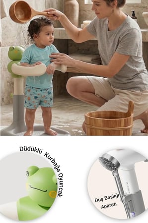 HoldMe Bebek Banyo Duş Standı Yeşil Kurbağa