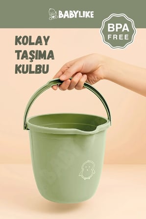 Soft Touch Bebek Banyo Seti | Bebek Küveti, 13 lt Kova,1,5 lt Maşrapa