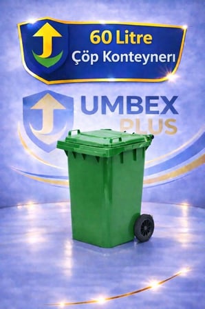 Umbex Plastik Çöp Konteyneri 60 Litre Plastik Konteyner - A Isıya Karşı Day
