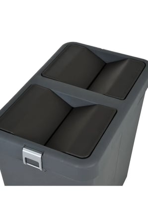 Mote Siyah 80 Lt Çöp Kovası Hassas Kapaklı Çöp Kutusu Pratik Kapak