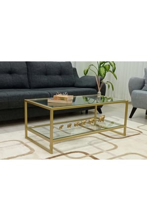 Gold Cam Orta Sehpa 110*60 Cm