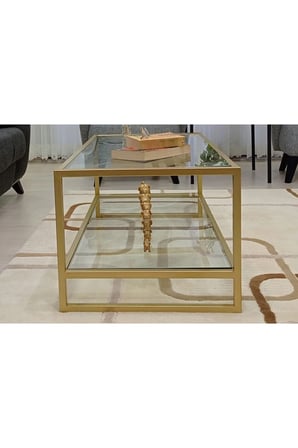 Gold Cam Orta Sehpa 110*60 Cm