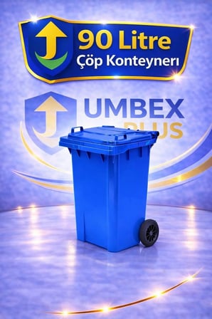 Atık Plastik Çöp Konteyneri 90 Litre Plastik Konteyner - A Isıya Karşı Daya