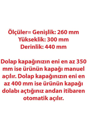 S-2573 Teleskopik Raylı Tezgah Altı Dolap Içi Sürgülü Çöp Kovası 16 Lt 2 Yı