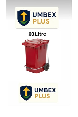 Umbex Plastik Pedallı Çöp Konteyneri 60 Litre Plastik Konteyner - A Isıya K