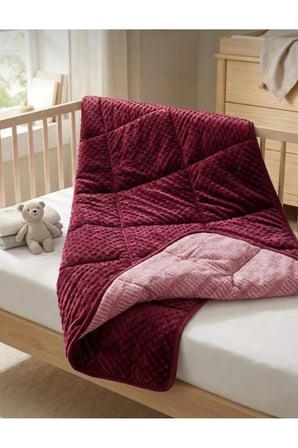 Tekstil Premium Çift Taraflı Kadife Bebek Ve Çocuk Battaniyesi 90x120 cm -