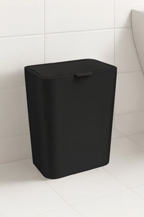 Flip Banyo Mutfak Tezgah Üstü Çöp kovası - Siyah
