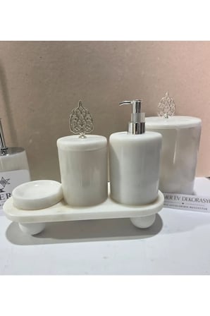 Mermer Osmanlı Kulp 6 Parça Banyo Seti