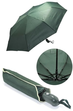 Tam Otomatik Katlanabilir Yeşil Unisex Şemsiye
