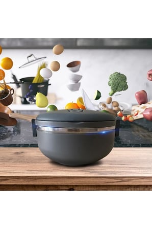 Modern Tek Katlı Füme Yemek Termosu