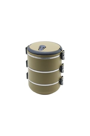 Kahverengi 3lü Sefer Tası Saklama Kabı 1.8lt