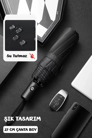 8 Tel Tam Otomatik Çanta Boy Şemsiye