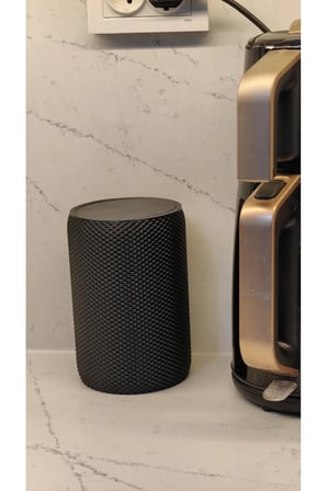 Modern Geometrik Dokulu Masaüstü Çöp Kovası - 18 cm Siyah