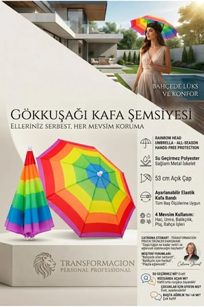 4 Mevsim Kafa Şemsiyesi Eller Serbest
