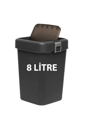 Motek COB-410 Comfort Dustbin 8 Litre Çöp Kutusu Kovası Siyah-Antrasit