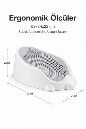 3'lü Bebek Yıkama Seti-Sünger Hediyeli. Soft Bebek Yıkama Küveti-Katlanır K