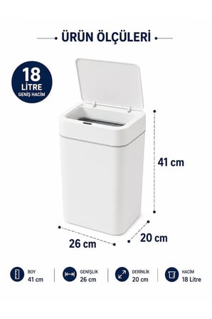 Sensörlü Çöp Kovası 18 litre