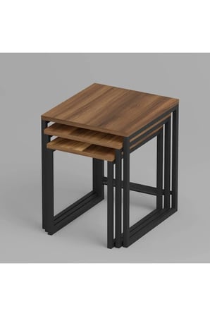 Ceviz Zigon Sehpa - 50 cm