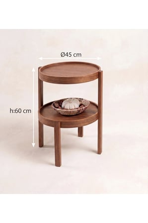 Milan Yuvarlak Yan Sehpa Çap 45 cm