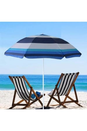 Plaj Deniz Bahçe Balkon Piknik Kamp Şemsiyesi 180cm 2li Set
