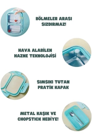 Tek Katlı 2 Bölmeli 700ml Çelik Sefer Tası Yemek Kutusu (Pembe)