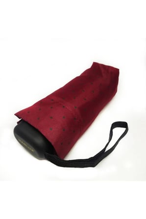 Erkek Kadın Mini Cep Şemsiye Bordo 17 cm