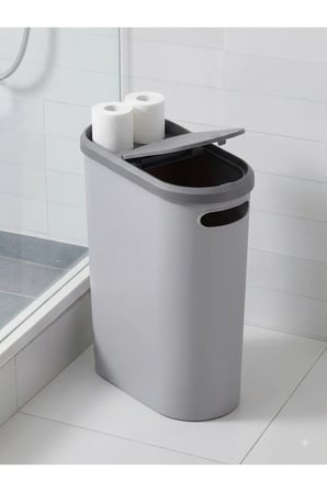 İŞBİR 10 LİTRE SLİM ÇÖP KOVASI HİJYENİK KAPAK YER KAPLAMAYAN MODEL YEDEK KA