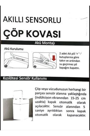 18 Lt Hareket Sensörlü Sessiz Kapatma Çok Amaçlı Çöp Kutusu