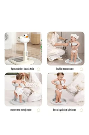 Bebek Yıkama Yardımcısı Ayarlanabilir Yükseklikli Ergonomik Bebek Banyo Örd