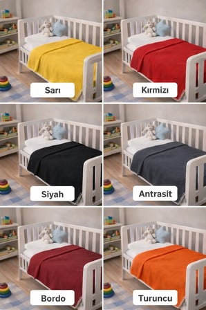 İnce Polar Bebek Battaniyesi 100x85 cm – Yumuşak Sıcak Tutucu Bebek Örtüsü