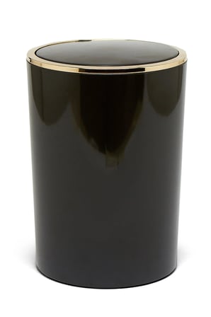 Lenox 6 LT Banyo Mutfak Ofis Çöp Kovası - Siyah & Altın