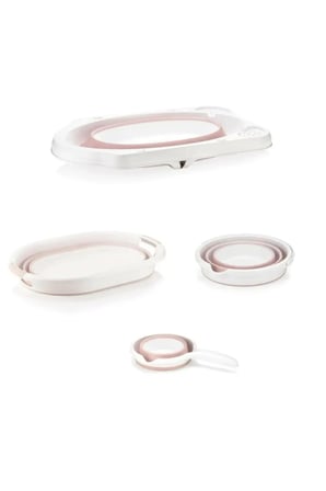 Katlanabilir 7'li Bebek Seti Katlanabilir Küvet Çamaşır Sepeti Kova Maşrapa