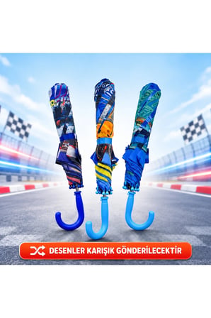 Desenli Erkek Çocuk Şemsiyesi