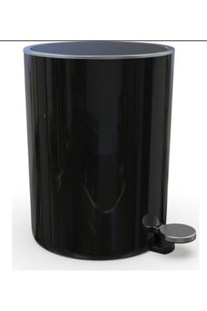Lenox Pedallı 5 lt Siyah Çöp Kovası M-e66-06