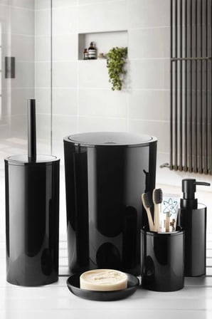Flores 5li Banyo Seti Siyah Renk