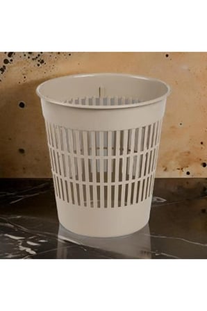 27* 25 Koyu kahverengi yuvarlak plastik çöp sepeti 8,5 lt kapasiteli