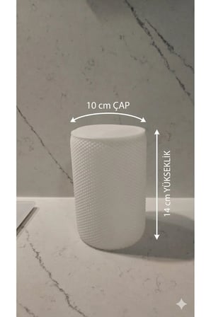 Mini Masaüstü Çöp Kovası - Beyaz