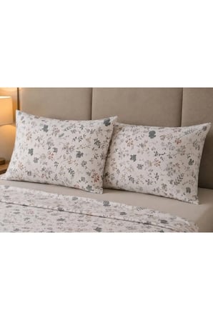 Çiçek Desenli Yastık Kılıfı Seti 50x70 cm 2 Adet %100 Pamuk