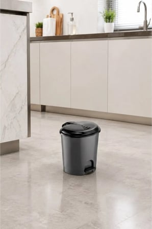 7 Litre Pedallı Çöp Kovası Kapaklı Banyo Mutfak Ofis Çöp Kutusu