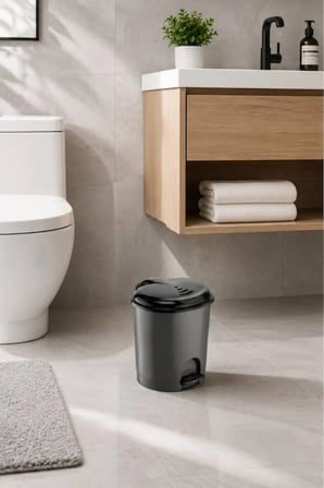 7 Litre Pedallı Çöp Kovası Kapaklı Banyo Mutfak Ofis Çöp Kutusu