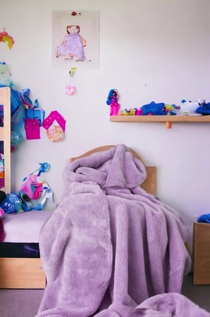 Tiny Wellsoft Bebek - Çocuk Battaniyesi Lila 100x100 Cm