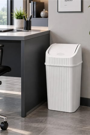 20 Litre Pratik Kapaklı Mutfak Çöp Kovası Büyük Boy Banyo Çöp Kovası