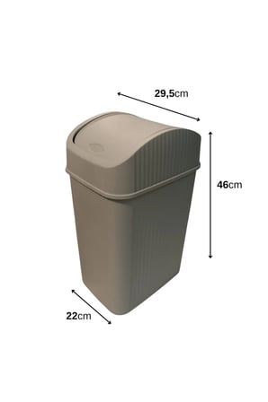 20 Litre Pratik Kapaklı Mutfak Çöp Kovası Büyük Boy Banyo Çöp Kovası