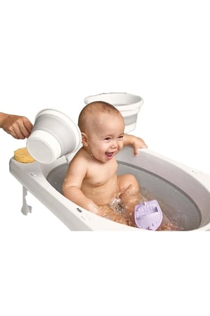 Yenidoğan Bebek Katlanır Banyo Seti Gri