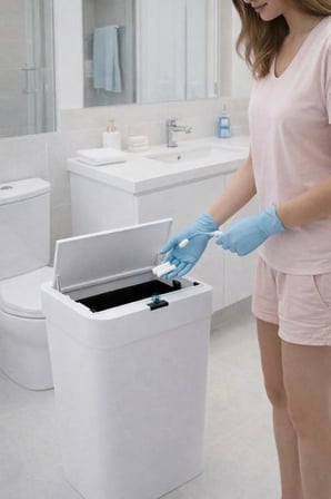 50 Litre Kızıl Ötesi Sensörlü Otomatik Çöp Kovası Ofis Mutfak Banyo Çöp Kov